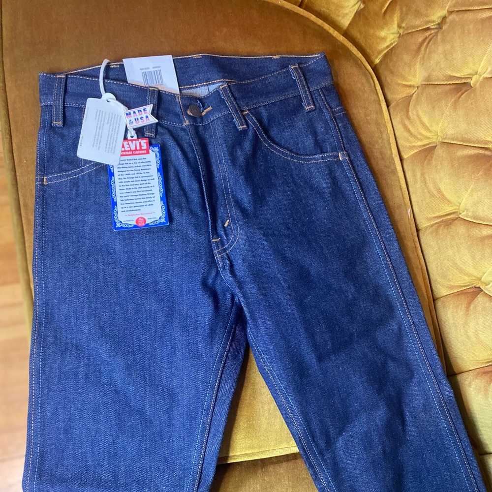 Brand New Levi’s Vintage Clothing 606 dark blue big E jeans